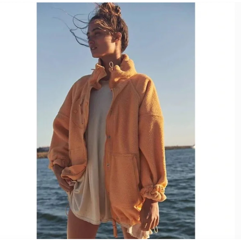 Free People Movement Hit The Trails Fleece Jacket Coat Medium NEW